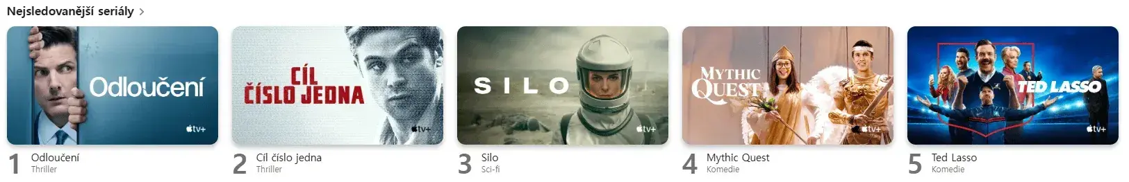 apple nabídka seriálů ukázka