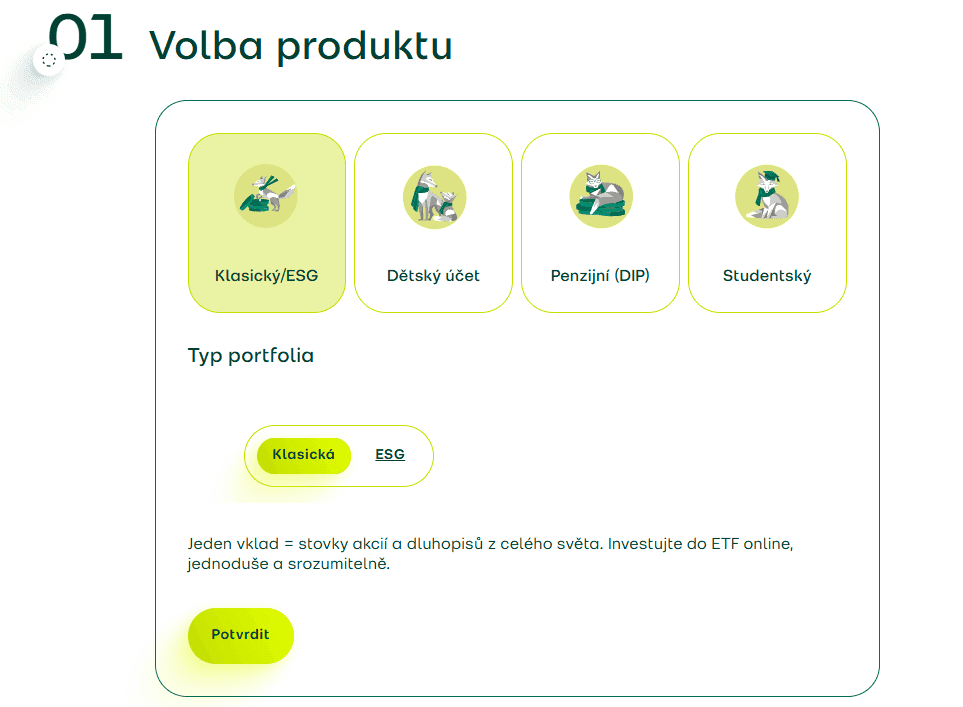 fondee volba produktu