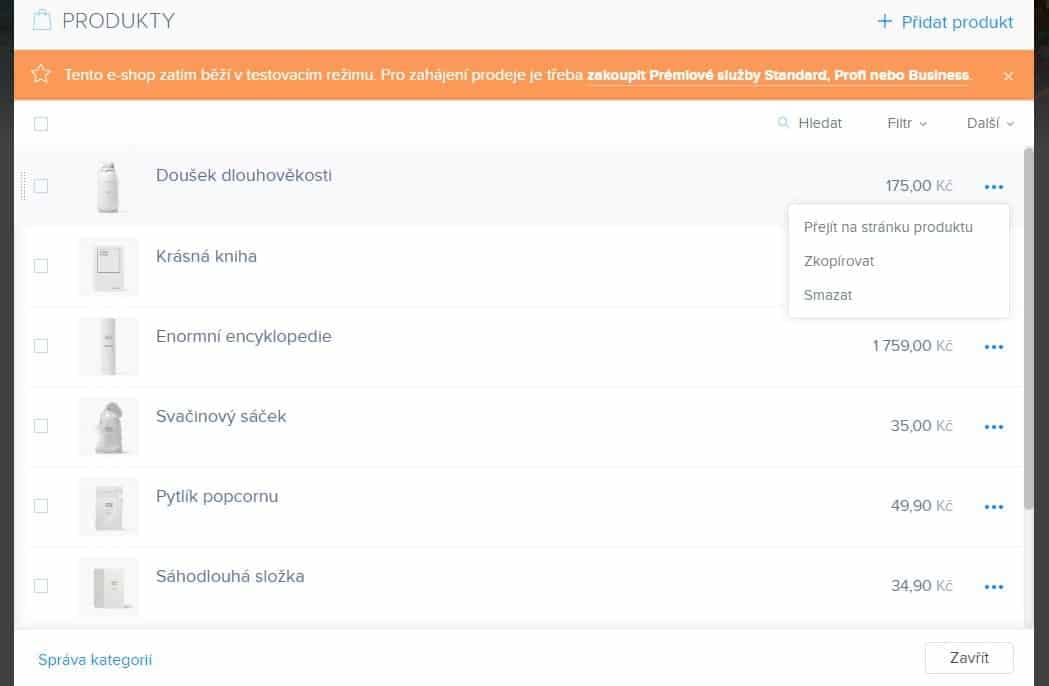 eshop webnode