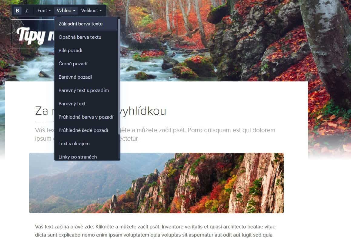 vzhled webnode