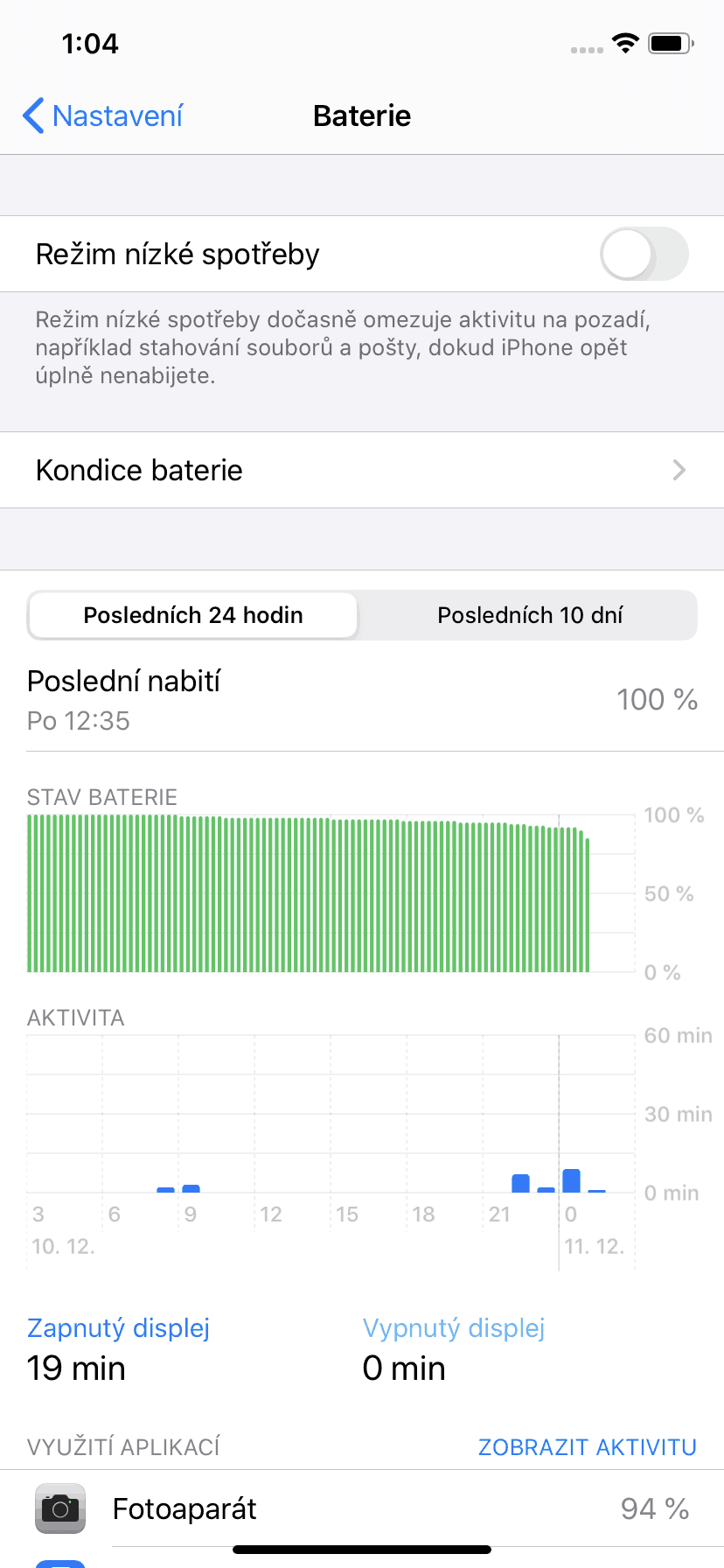 Recenze Apple iPhone 11 systém iOS