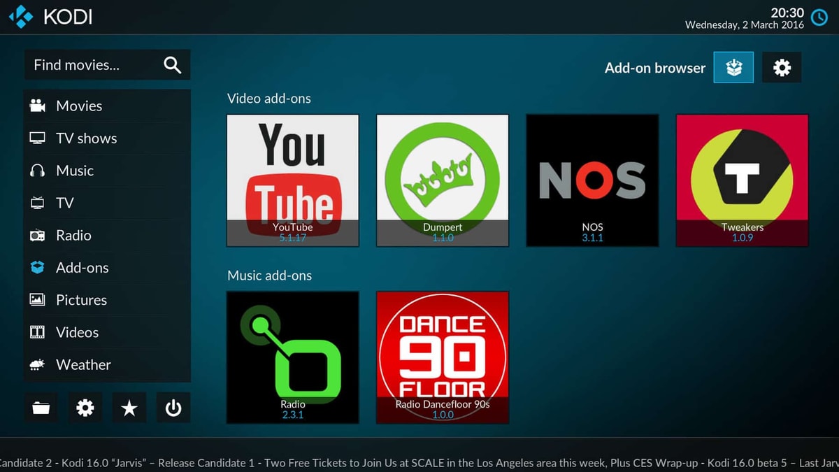 kodi 16.1 cz