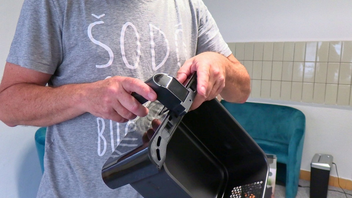 montáž madla na košík, fritéza SENCOR, recenze Testado