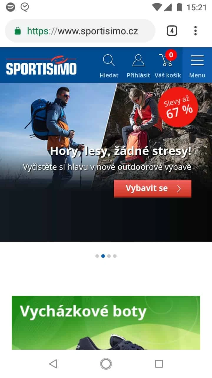Sportisimo - mobil