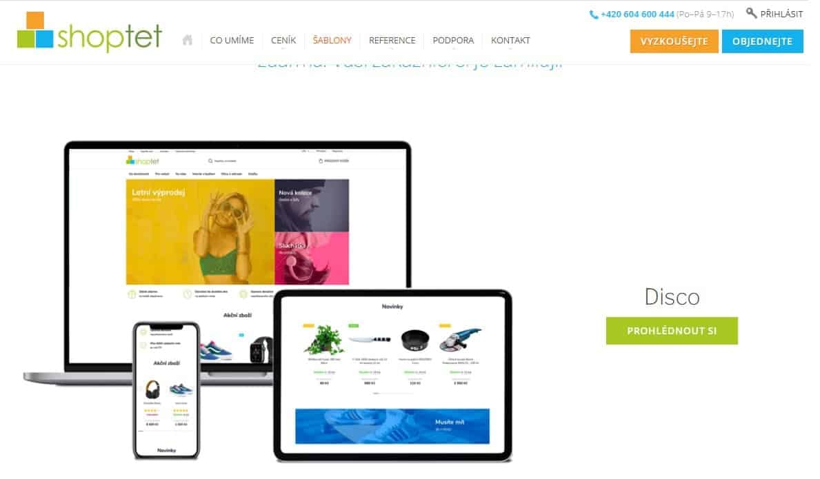 Shoptet - nabídka šablon pro e-shop
