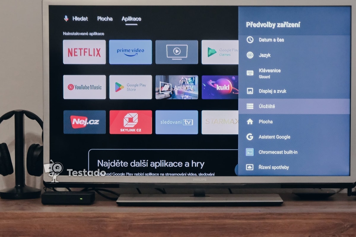 úložiště Tesla MediaBox XT850 android TV