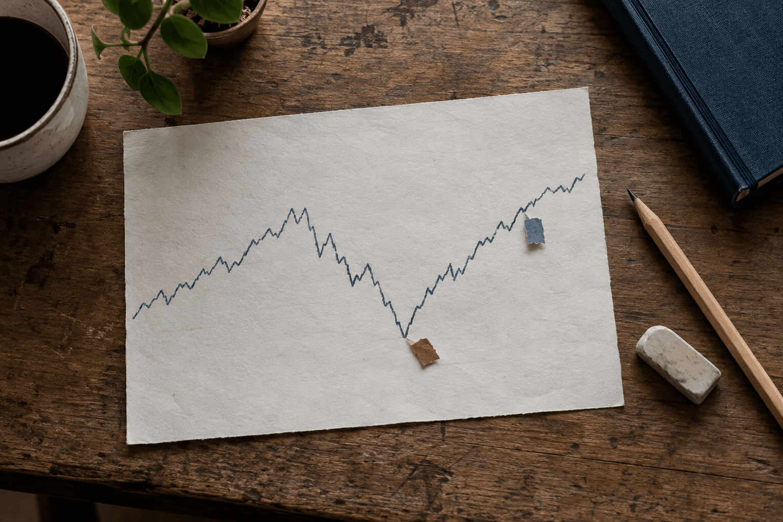 Kolísání investice, výrazný propad a následné zotavení trhu