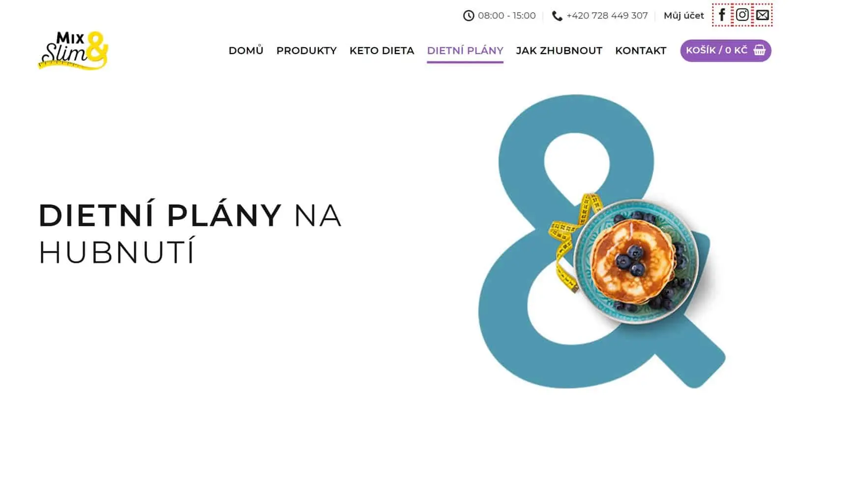 Přehlednost webu a diety