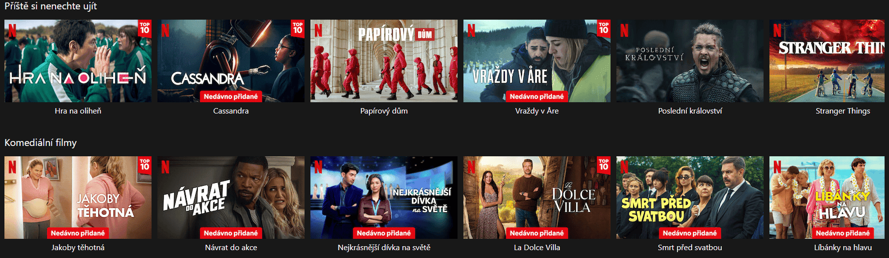 nabídka na netflixu