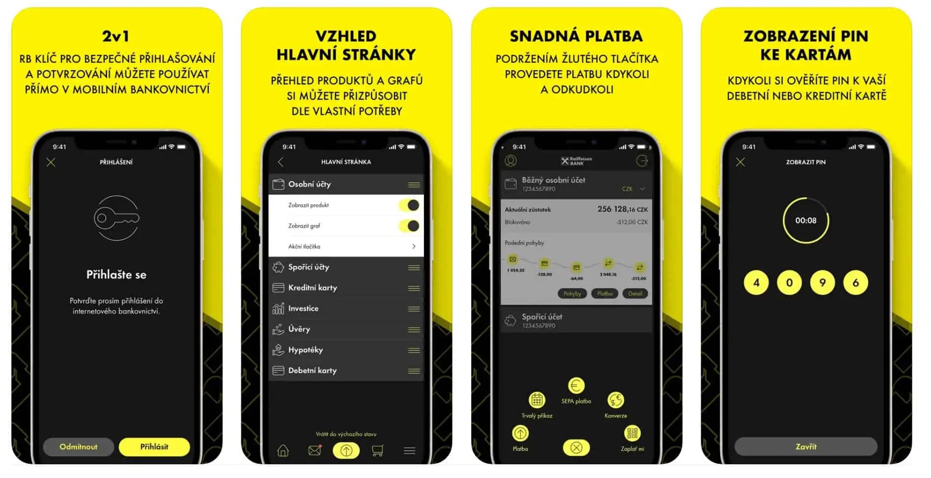 Internetové bankovnictví a mobilní aplikace Raiffeisenbank