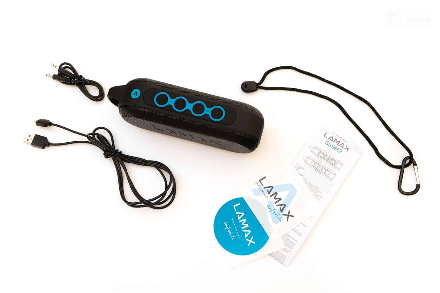 test bluetooth reproduktoru LAMAX Street2 obsah balení
