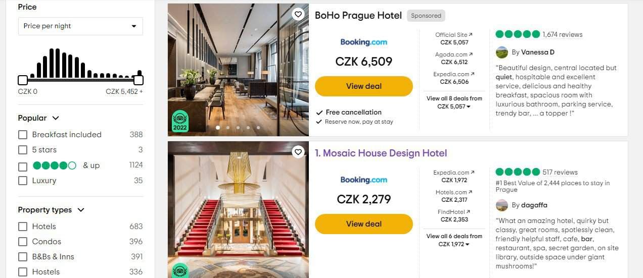 Online rezervace ubytování na Tripadvisor – recenze a test.