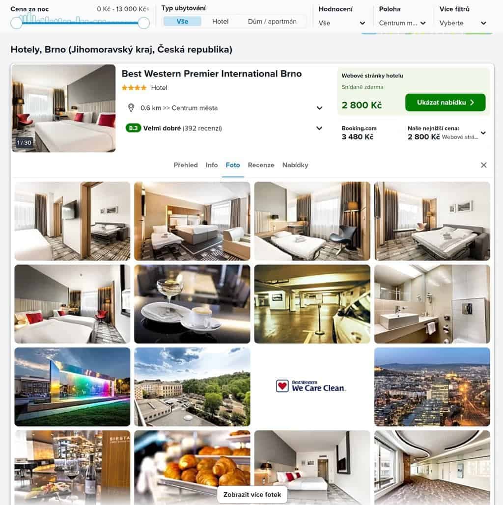 Rezervace, poplatky a ceny na Trivago
