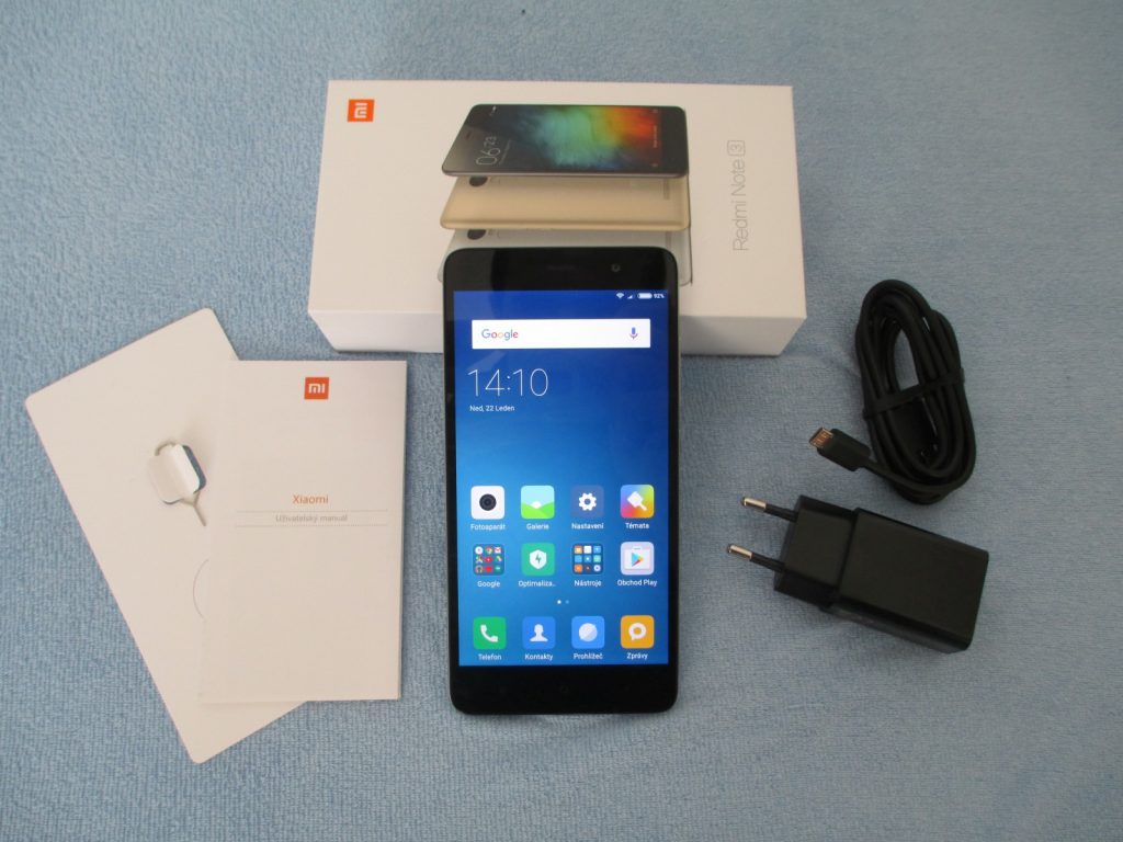 Xiaomi Redmi Note 3 Pro - obsah balení