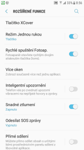 Samsung Galaxy Xcover 4 - prostředí