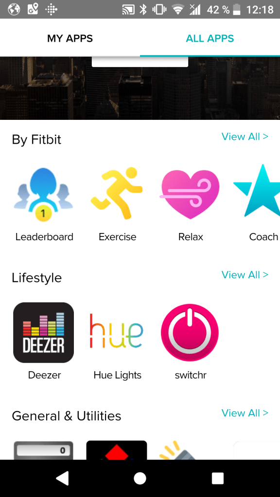 Fitbit Ionic - aplikace Fitbit
