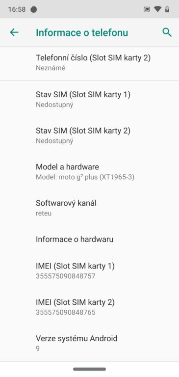 Recenze Motorola Moto G7 Plus - systém