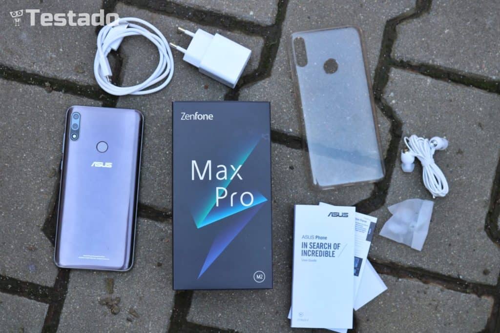 Test Asus Zenfone Max Pro M2 obsah balení