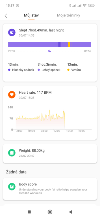 Xiaomi Mi Band 4 aplikace