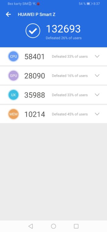 recenze Huawei P smart Z AnTuTu test