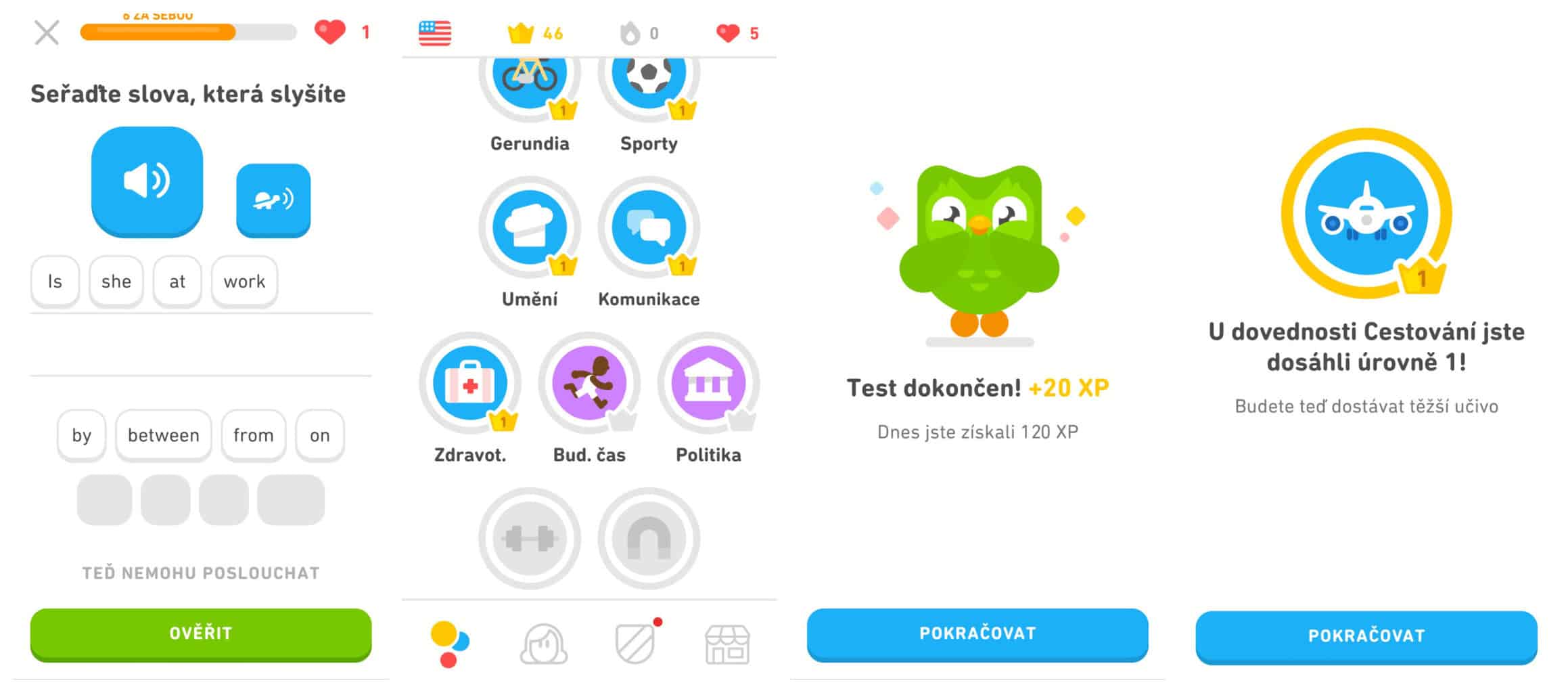 mobilní aplikace Duolingo