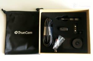 TrueCam M5 WiFi - obsah balení autokamery