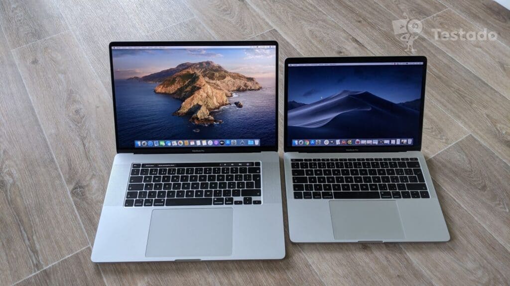 srovnání MacBook Pro 16 Touch Bar vs MacBook Pro 13