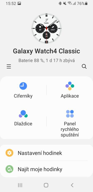 Samsung Galaxy Watch4 Classic - test aplikace