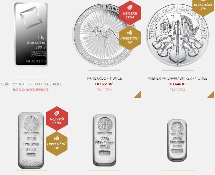 GoldSafe nabízí levné investiční stříbro.
