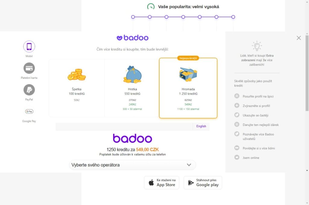 Internetová seznamka Badoo v recenzi a možnosti prémiového předplatného.