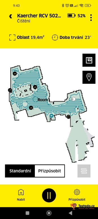 mapa úklidu Karcher RCV 5