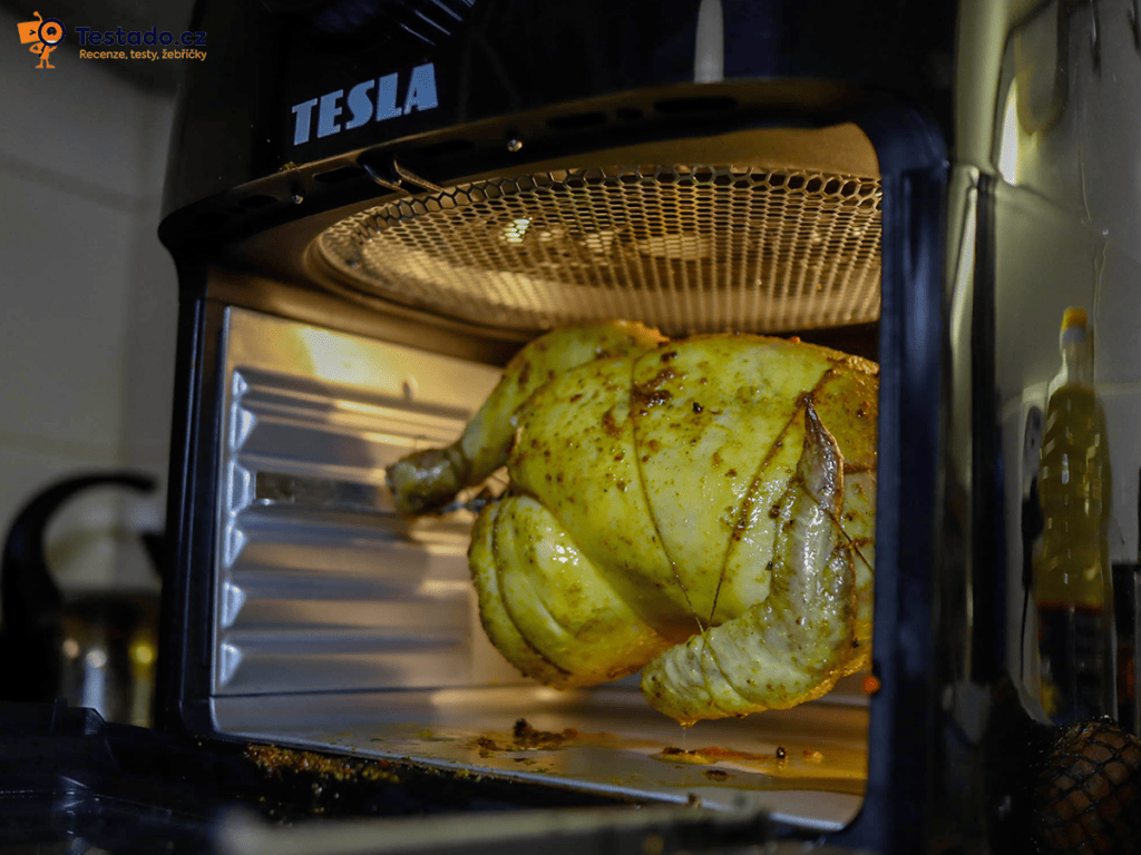TESLA AirCook & Grill QG800 WiFi - postup přípravy kuřete