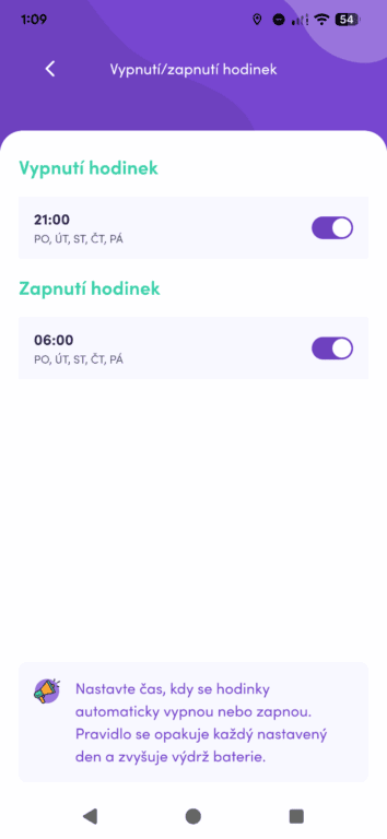 Kloki Star noční režim